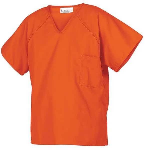 Inmate Shrts, Orange, 65 per PET/35 Ctn, XL