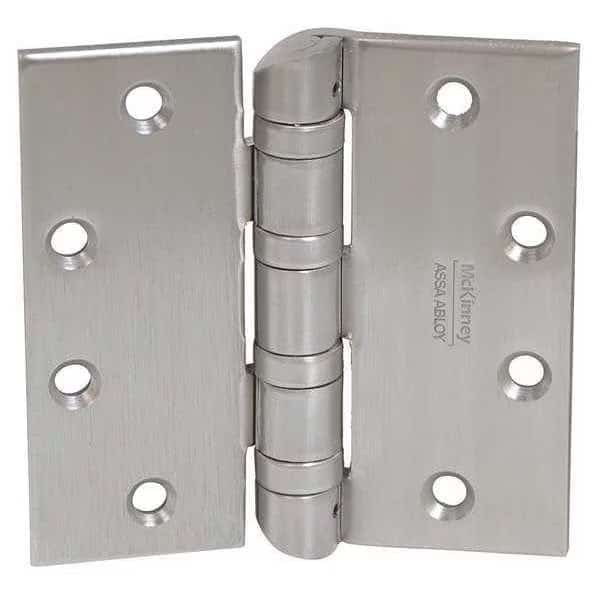 Door and Butt Hinge, Steel, Full Mortise Mounting, 2 1/4 in Leaf W x 5 in Leaf H, Dull Chrome