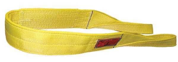 Synthetic Web Sling, Type 3, 18 ft L, 12 in W, Nylon, Yellow