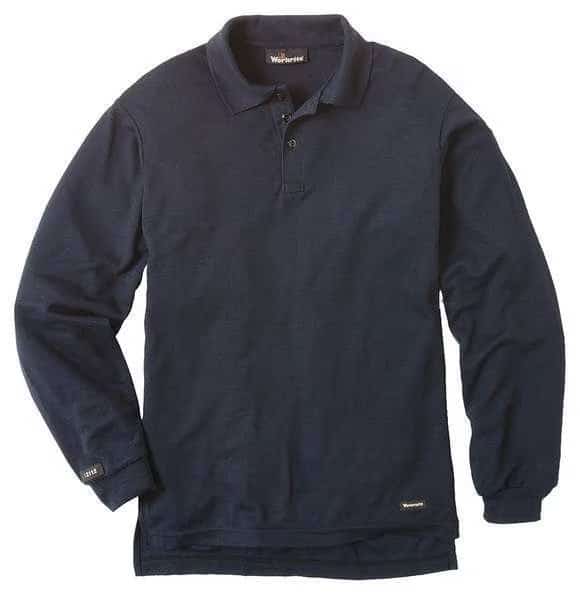 Men's Flame-Resistant Polo Shirt, 8.2 cal/sq cm, XL, 20% Aramid, 35% Lyocell, 45% Modacrylic