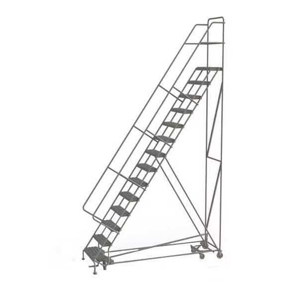 176 in H Steel All Direction Ladder, 14 Steps, 450 lb Load Capacity, Tri-Arc, Mfr#: KDAD114242