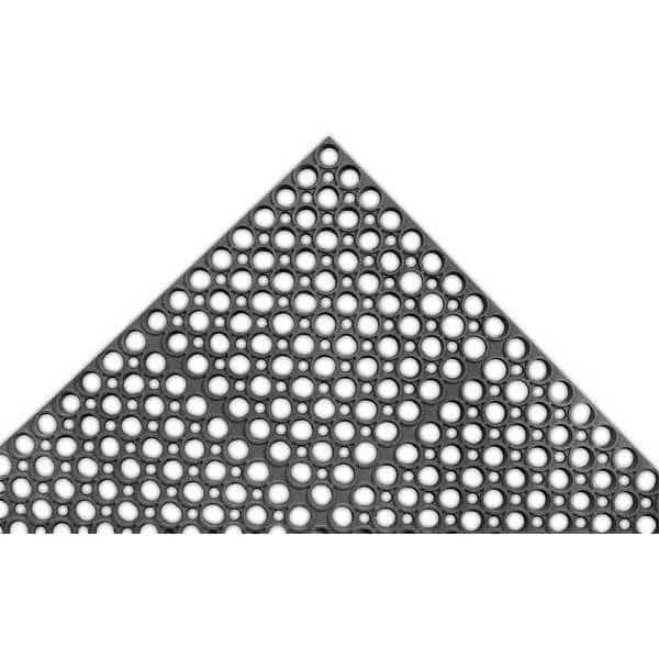 Interlocking Drainage Mat, 7/8 in Thickness, Nitrile Rubber, Black