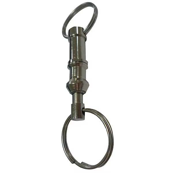 Quick Release Key Holder, Silver, Steel, Quick Release Ring, Nickel Plated