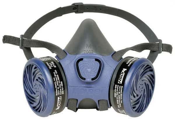 Half Mask Respirator Kit, 2 Cartridges Included, 7000 Series, Organic Vapor (OV), Bayonet, L