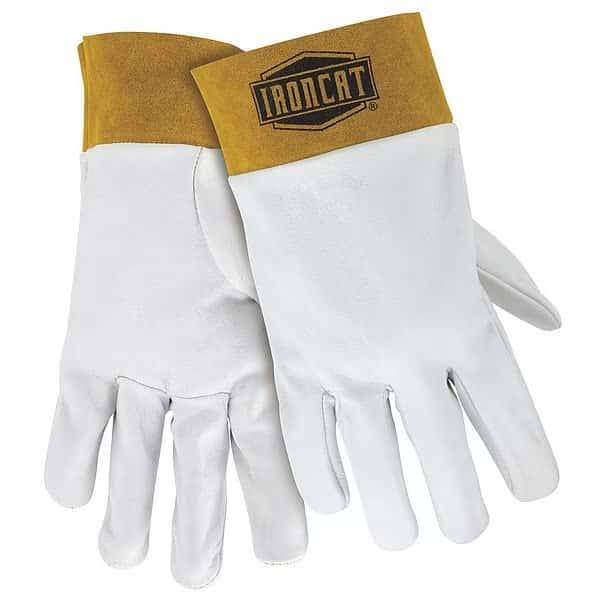 TIG Welding Gloves, Kidskin Palm, M, PR, IRONCAT, Mfr# 6140/M