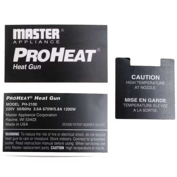 Label 220V, Mfr#: 35024, MASTER APPLIANCE
