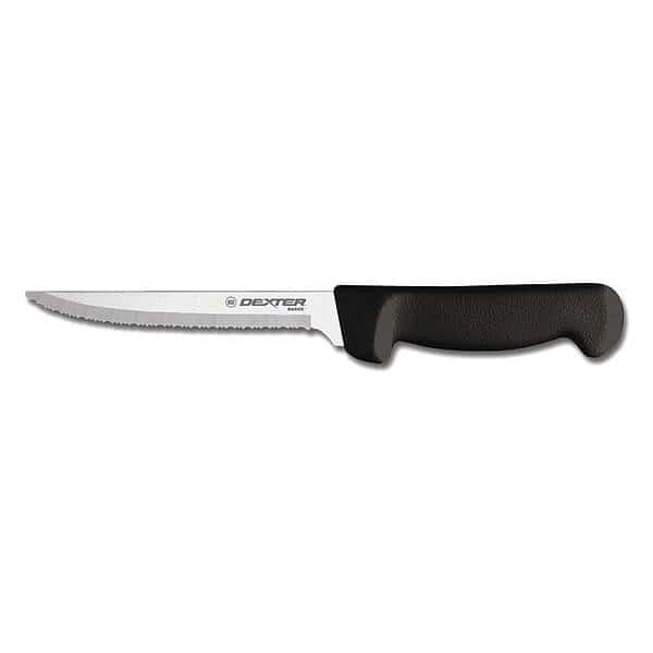 Scall Utility Knife, Black Handle 8 In Scalloped, 13" L