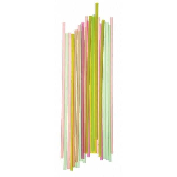 Slim Straw/Stirrer, 7.75", Neon, PK5000