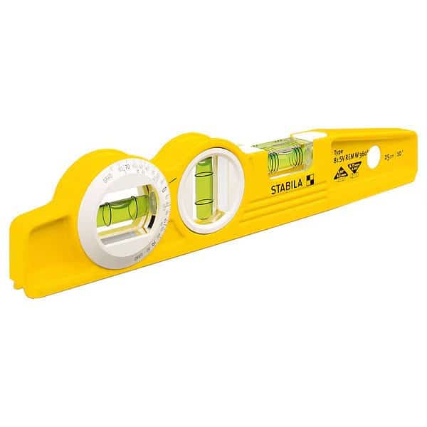 Torpedo Level, Aluminum, 10 in L, 3 Vials
