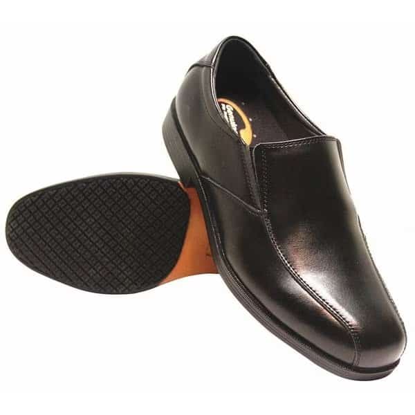 Men's Men's Slip-On Dress Shoes, 11 W, Leather, Black