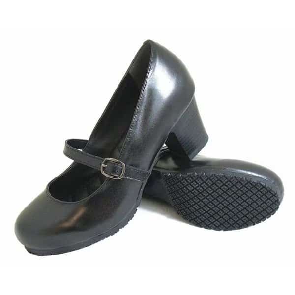 Women's Women's Mary Jane Shoes, 10 M, Leather, Black