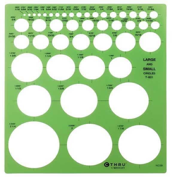 Stencil/Drawing Template, Circle Arrw, PVC, T-831