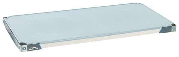 Shelf, Solid Style, 42 in D, 18 in W, 2 3/8 in H, Blue, Taupe