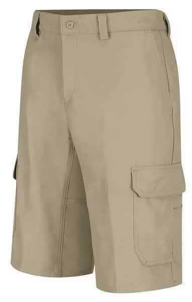 Men's Functional Cargo Work Shorts, Tan, 40% Polyester, 60% Cotton