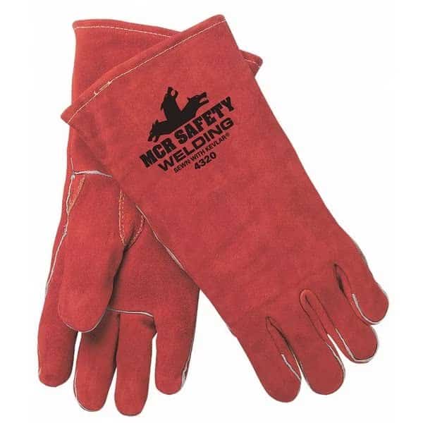 Welding Welding Gloves, Gauntlet Cuff, Straight Thumb, Premium Cowhide, XL, 12 PK