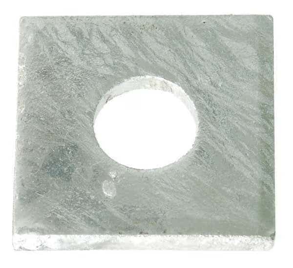 Square Washer, Fits Bolt Size 1 in , Low Carbon Steel Hot Dipped Galvanized Finish