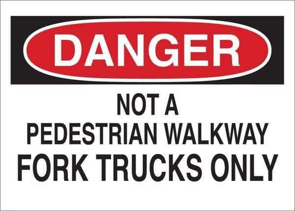 Danger Sign, 10" H, 14" W, Aluminum, Rectangle, English, 40682