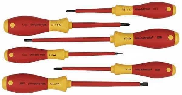 Insulated Screwdriver Set, Slotted/Phillips, Square, 6 pcs
