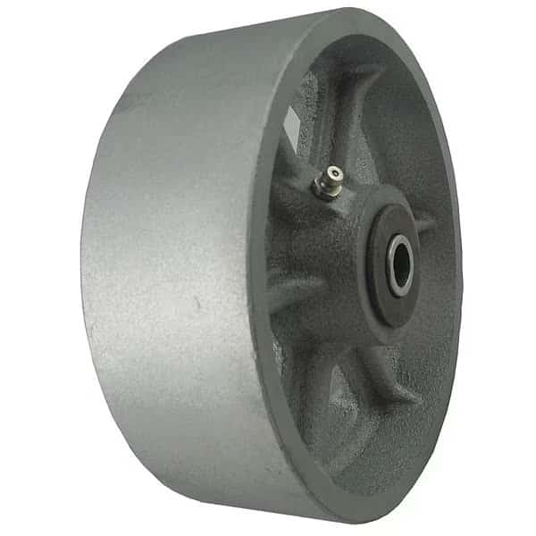Caster Wheel, Cast Iron, 1400 lb., Gray