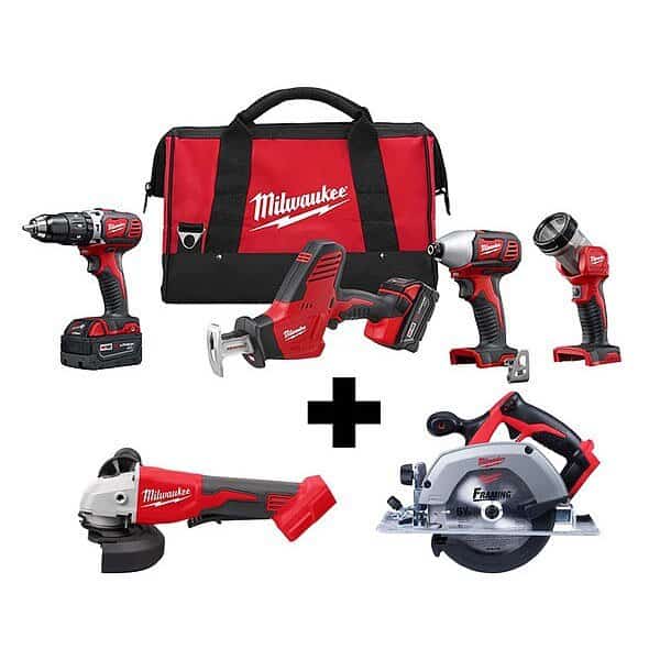 M18 Brushless 4-1/2" / 5" Cut-Off Grinder + M18 Cordless LI-ION 4-Tool Kit + M18 6-1/2" Circular Saw