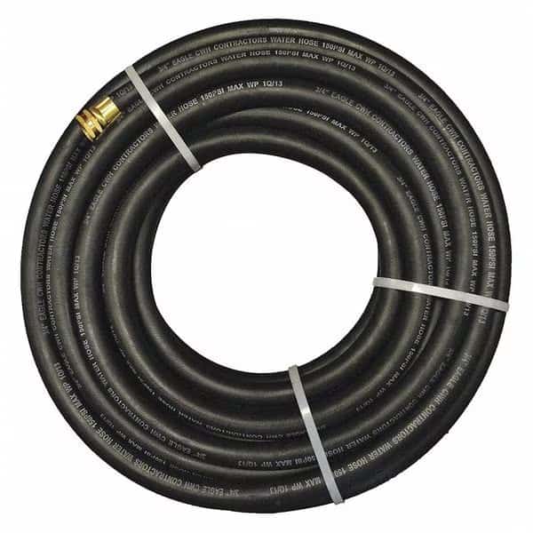 Contractrs Rubber Water Hose, 3/4"x50 ft., EAGLE, Mfr# 001-0122-0150I