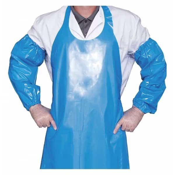 Disposable Sleeve, 18 in Length, 6 mil Thick, None Seam, Blue