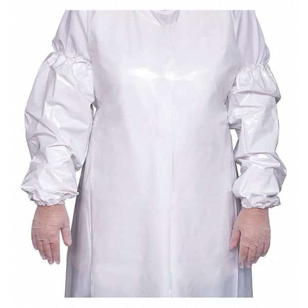 Disposable Sleeve, 21 in Length, 6 mil Thick, None Seam, White