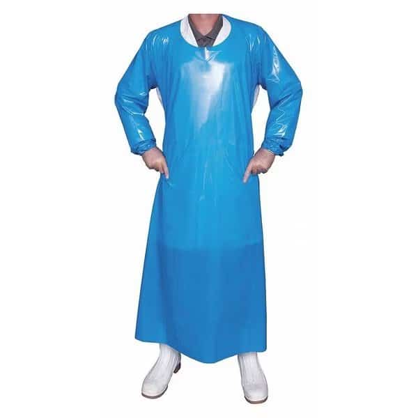 Die Cut Gown, 6 mil, Blue, L, Top Dog, Mfr#: 86033
