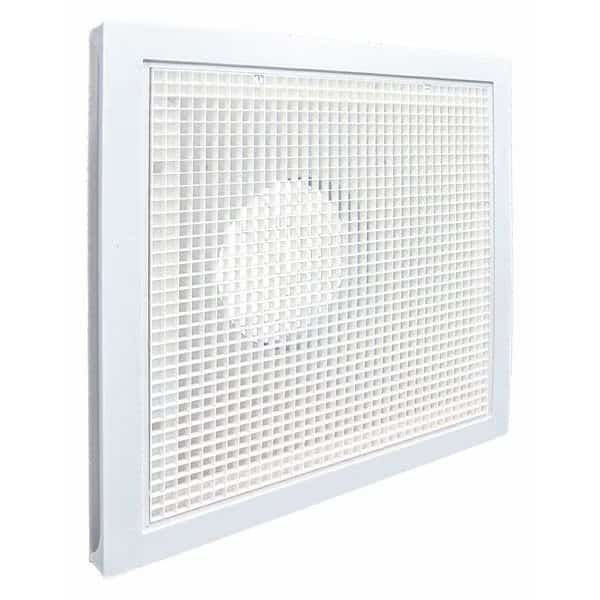 Stratus Plastic Return Filter Grille, 8" Duct, T-grid, Wht