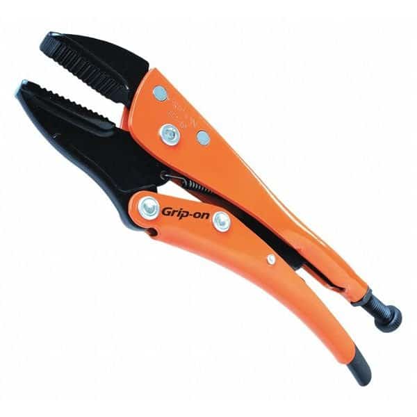 10" Straight universal locking jaw pliers.