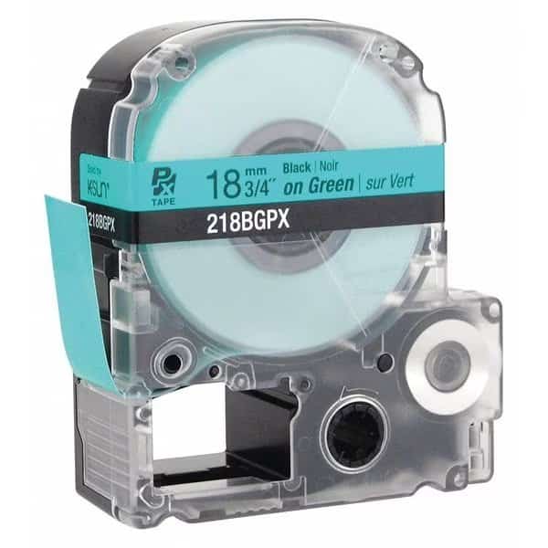 Black Ink/Green Tape, 3/4" W