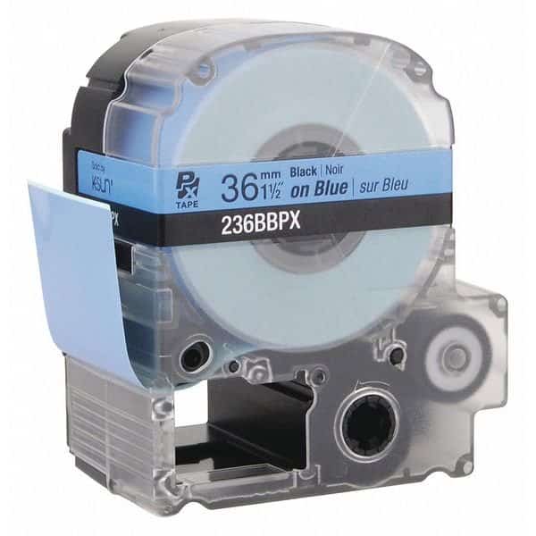 Black Ink/Blue Tape, 1-1/2" W, LABELWORKS PX, Mfr# 236BBPX