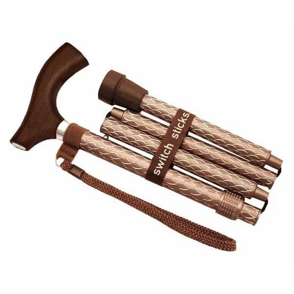 Walking Stick, Adjustable, 32-37", Cognac