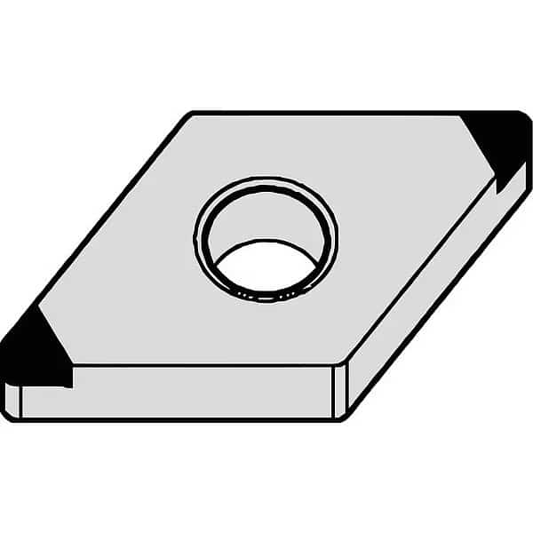Diamond Turning Insert, Diamond, 1/2 in
