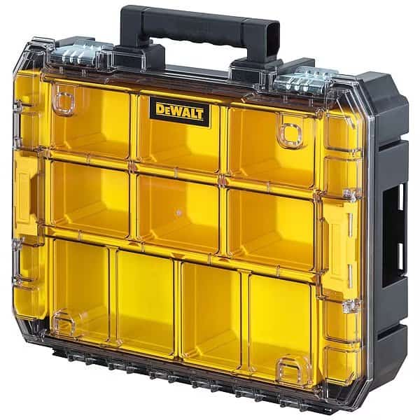 Tool Box with 7 compartments, Plastic, 5 in H x 13 in W