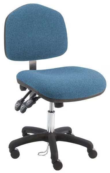 Fabric Task Chair, 17" to 22", No Arms, Blue, Benchpro, Mfr#: WNS-FB-TLC-WW-BLUE