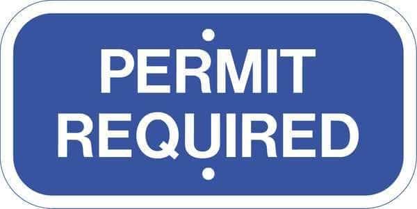 Handicap Parking Sign, 12" W, 6" H, English, Aluminum