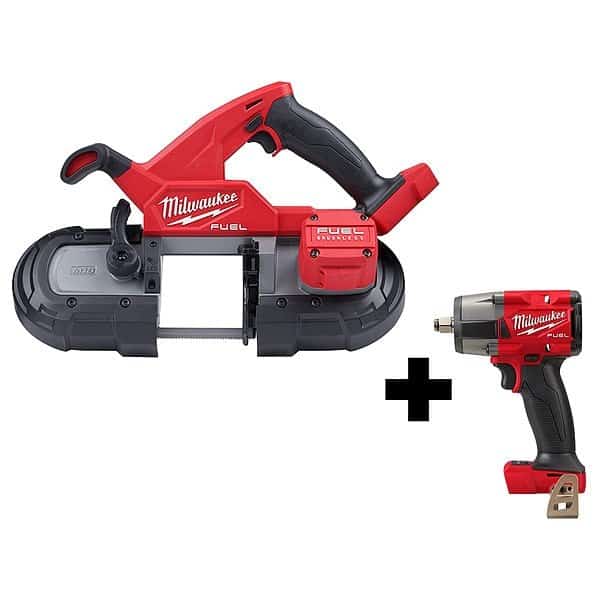 Portable Band Saw, 18V DC, 35 3/8 in Blade Length, Milwaukee Tool, Mfr#: 2829-20,2962-20