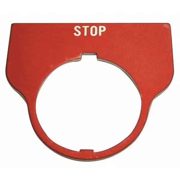 Standard Legend Plate, Stop, REES, Mfr# 09016003