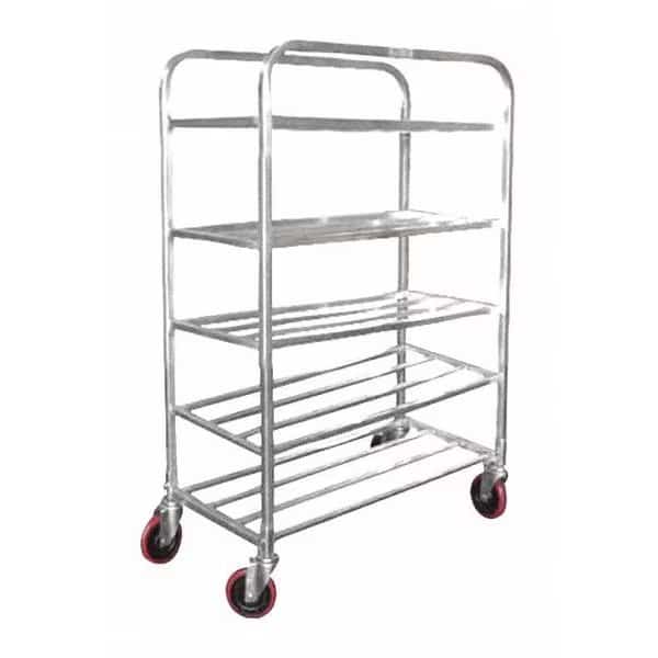Shelf Universal Cart, Aluminum, 5, Shelf