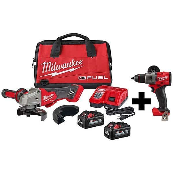 M18 FUEL 1/2" Hammer Drill/Driver + M18 FUEL 4-1/2" / 5" Braking Grinder w/ ONE-KEY