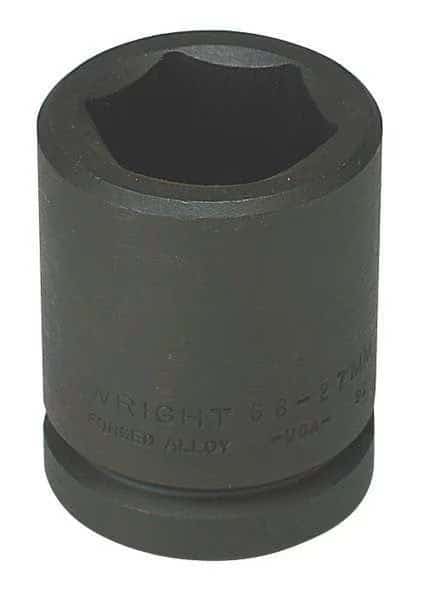 3/4 in Drive Impact Socket Standard Socket, black oxide, Steel, 43 mm
