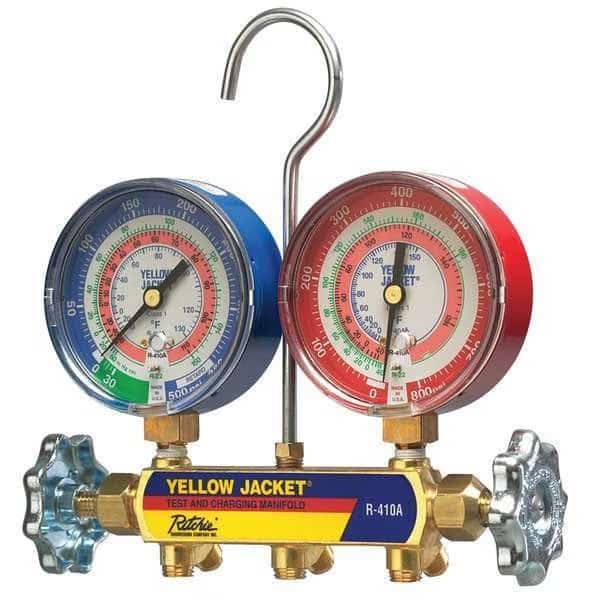 Mechanical Manifold Gauge Set, 2-Valve, Yellow Jacket, Mfr#: 42021