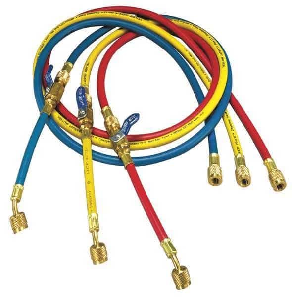 Manifold Hose Set, 72 In, Red, Yellow, Blue