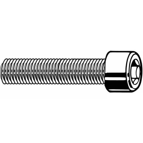 #8-32 Socket Head Cap Screw, Socket, Black Oxide Alloy Steel, 1/4 in Length, 100 PK