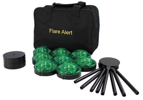 LED Road Flare Kit, 1 Watt, Green