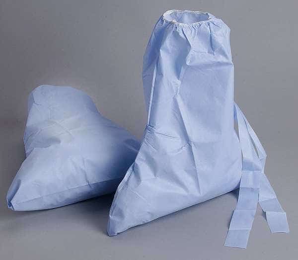 Disposable Boot Covers, Polyethylene, Polypropylene, Blue, Slip Resistant Sole: Yes , Universal
