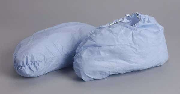Disposable Boot Covers, Polyethylene, Polypropylene, Blue, Slip Resistant Sole: Yes , XL