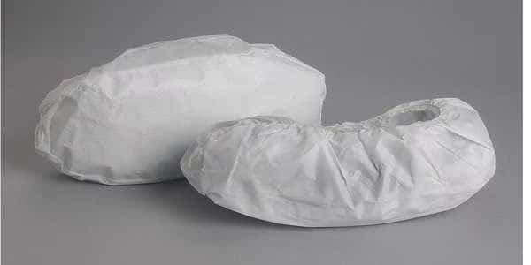 Disposable Shoe Covers, Polypropylene, White, Slip Resistant Sole: Yes , S