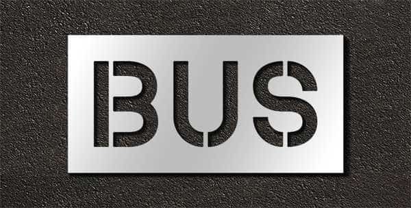 Pavement Stencil, Bus, 10 in